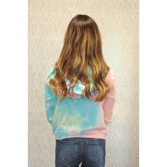 NEW TRACTR french terry zip up hoodie in blue - Picture 2 of 3